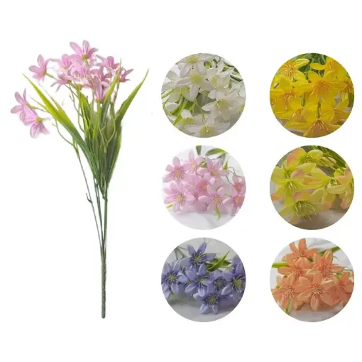 flor artificial vara 37cms varios colores por unidad 0