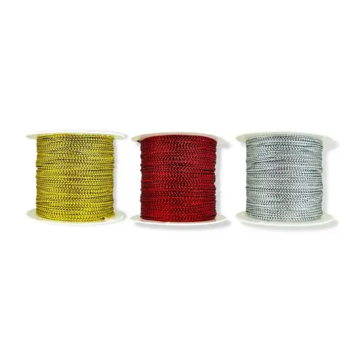 hilo metalizado cen carretel 5mts varios colores 0