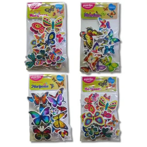 apliques goma eva autoadhesivos pointer figuras mariposas 0
