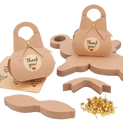 caja carton para dulces medida 6 5x3 5x13cms por 50 unidades color kraft pin dorado 0