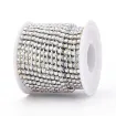 cadena strass iris arcoiris fondo base plateada 3 5mms por 9 metros 0