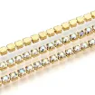 cadena strass iris arcoiris fondo base dorada 3 5mms por 9 metros 1