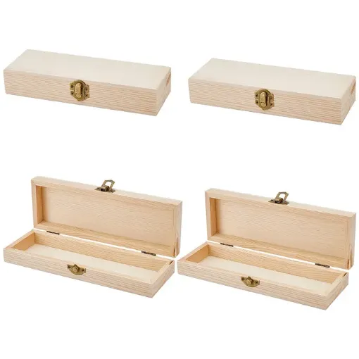 caja madera pino bisagras medida 209x80x37mms broche 0