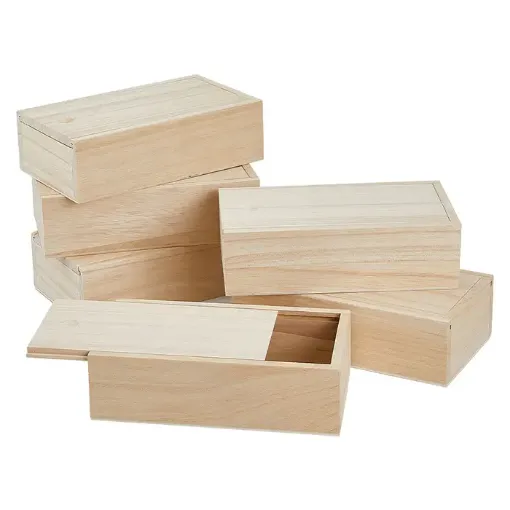 caja madera pino tapa corrediza medida 16 9x9 6x5 cms 0