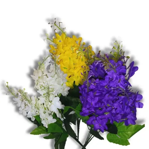 ramo floresartificiales aleli x5 varas 33cms varios colores 0