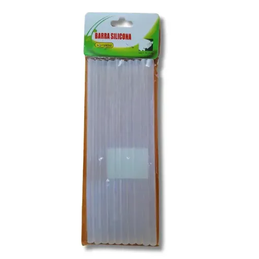 silicona barra transparente fina para pistola caliente x10 unidades 18cms largo 0