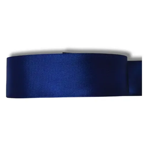 cinta raso doble faz satinada no 9 40mms por 5mts color azul oscuro 0