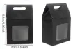 caja carton kraft armable visor medida 9 8x6x15cms color negro por unidad 0