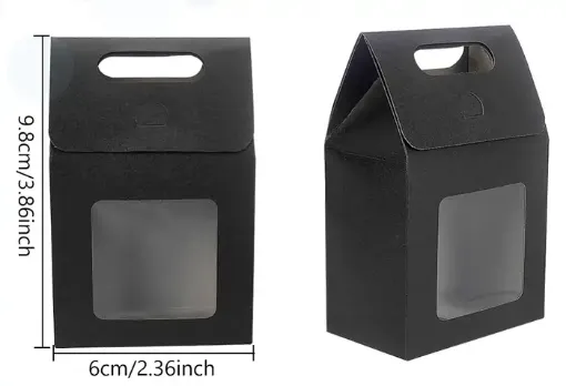 caja carton kraft armable visor medida 9 8x6x15cms color negro por unidad 0