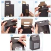 caja carton kraft armable visor medida 9 8x6x15cms color negro x28 unidades 1