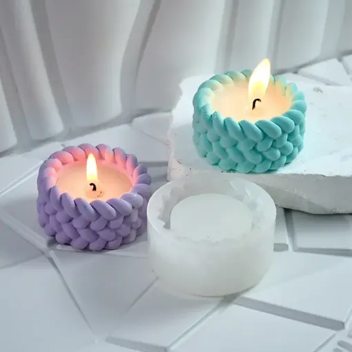 molde silicona para resina velas modelo portavelas nudos medida 63x34x100mms 0