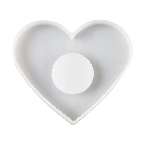 molde silicona para velas resina epoxi modelo portavela forma corazon medida 9 4x10 8x1 1cms 0