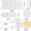 set 4 moldes silicona para resina epoxi lunas fases lunares accesorios 1