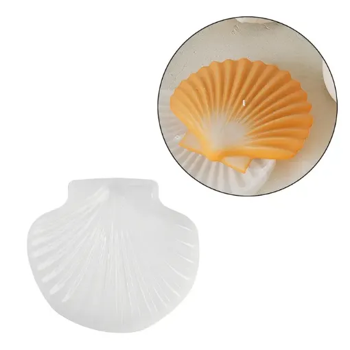 molde silicona para fabricar velas jabones artesanales modelo ostra 97x107x11 5mms 0