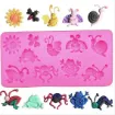 molde silicona grado alimenticio para resina epoxi porcelana modelo insectos medida 108x54x9mms 0