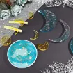 set 4 moldes silicona para resina epoxi lunas fases lunares accesorios 5