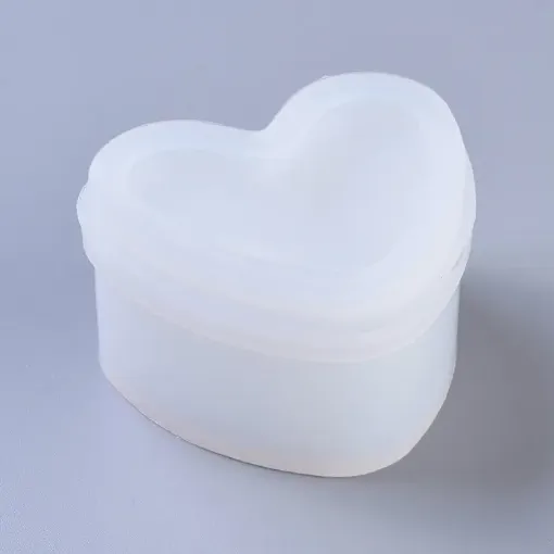 molde silicona para resina epoxi modelo caja potiche corazon tapa medida 74x78x37mms 0