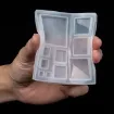 molde silicona grado alimenticio para resina epoxi porcelana modelo joyas cuadradas x10 2