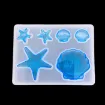 molde silicona para resina masas porcelana modelo estrellas conchas mar 85x61mms 0