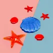 molde silicona para resina masas porcelana modelo estrellas conchas mar 85x61mms 1