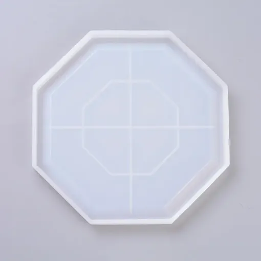 molde silicona para resina epoxi modelo bandeja octogonal 197x197x15mms 0