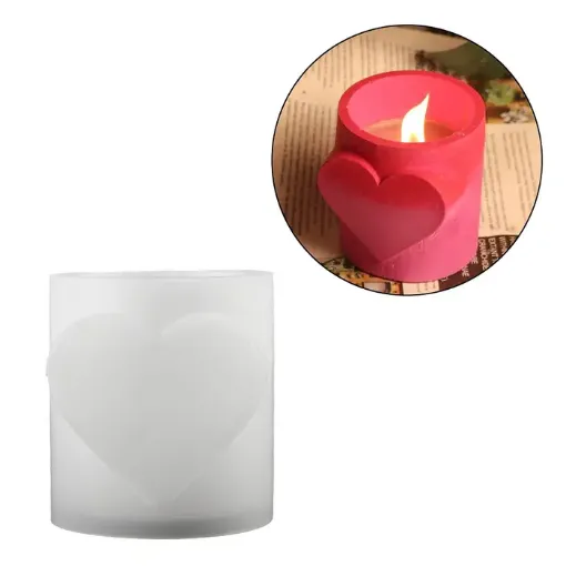molde silicona para resina epoxi modelo portavelas corazon 75x82mms 0