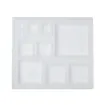 molde silicona grado alimenticio para resina epoxi porcelana modelo joyas cuadradas x10 3