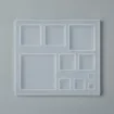 molde silicona grado alimenticio para resina epoxi porcelana modelo joyas cuadradas x10 5
