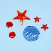 molde silicona para resina masas porcelana modelo estrellas conchas mar 85x61mms 3