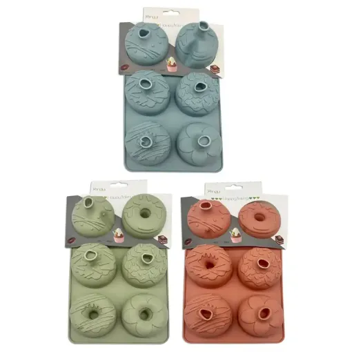 molde silicona motivo donas x6 medida 27x16 5cms 0