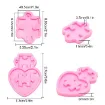 set 4 moldes silicona para resina epoxi motivo llaveros rompecabezas x4 accesorios 1