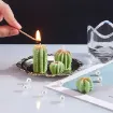 set 4 moldes silicona para resina epoxi velas motivo cactus x4 modelos accesorios 4