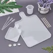 set 2 moldes silicona para resina epoxi motivo 2 tablas cocina 146x105mm 335x203mm accesorios 5