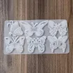 molde silicona para resina epoxi masas motivo mariposas 6cms x6 medida 134x242x6 5 mms 4