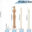 aguja para bordado punto cruz punch needle mango madera 2 puntas intercambiables 3mm 5 5mms 1