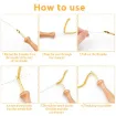 set 2 agujas punzonadoras para bordado punto cruz punch needle medida 3mms mango madera 20cms 2