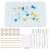 set moldes silicona para resina epoxi gemas 190x121x11mms accesorios 0
