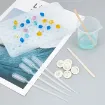 set moldes silicona para resina epoxi gemas 190x121x11mms accesorios 2