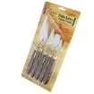 set 5 espatulas metalicas cromadas mango madera set 5 modelos diferentes nros 1 al 5 1