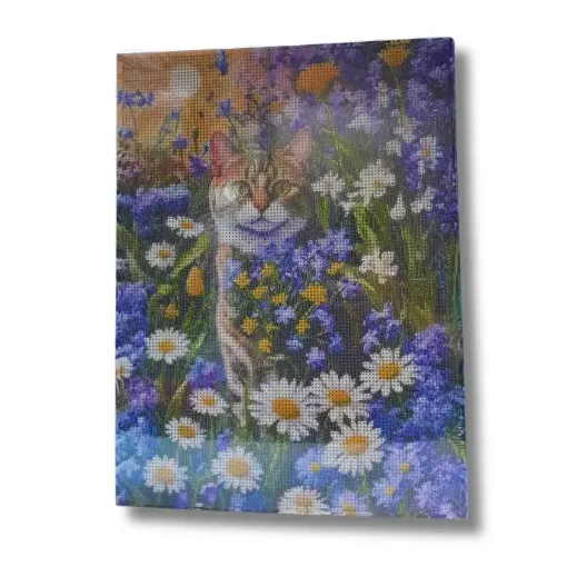 pintura diamantes 5d bastidor 30x40cms motivo forest cat 0