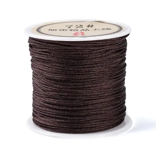 hilo nylon 0 8mms para bijouterie carretel 40mts color cafe 0