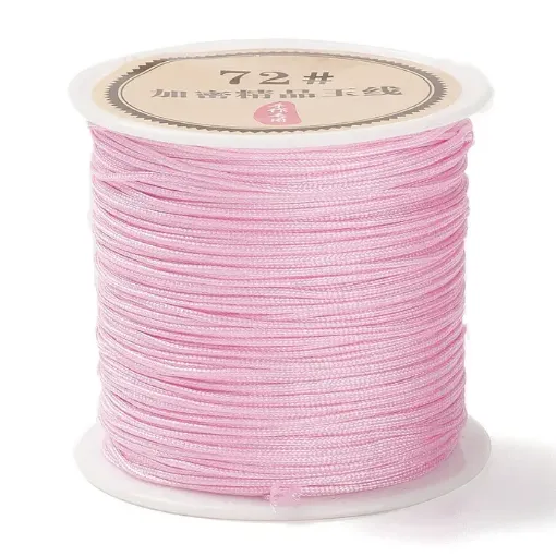 hilo nylon 0 8mms para bijouterie carretel 40mts color pink rosado 0