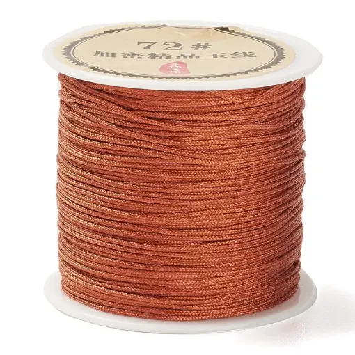 hilo nylon 0 8mms para bijouterie carretel 40mts color tierra siena 0