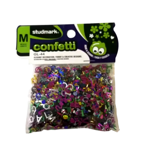 confetti campus x20grs motivo letras 6mms surtidas 0