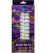 set 12 acrilicos pomo 12ml profesionales centrum pintura acrilica x12 colores metalizados 0