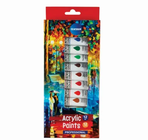 set 12 acrilicos pomo 12ml profesionales centrum pintura acrilica x12 colores 0