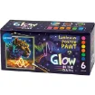 set 6 temperas poster lavable no toxica centrum x25ml set 6 colores luminosos glow in the dark 1