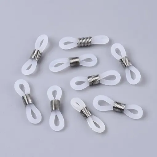 terminal para lentes goma medida 20x5mms x200 unidades transparente plata 0