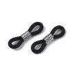 terminal para lentes goma medida 20x5mms x20 unidades color negro plata 1