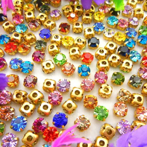 piedras coser imitacion strass circular 3mms por 280 unidades multicolor 0